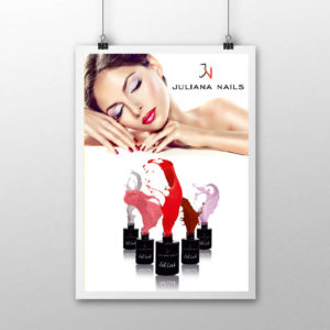 DIVA Design - Juliana Nails poster, plakat, visual identity, branding