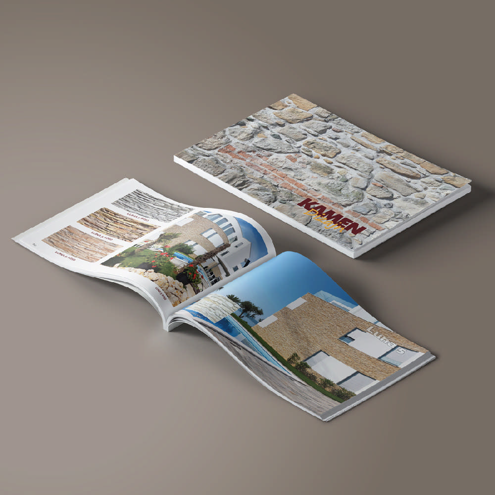DIVA Design - priprema kataloga, brošure, dizajn, Kamen dizajn